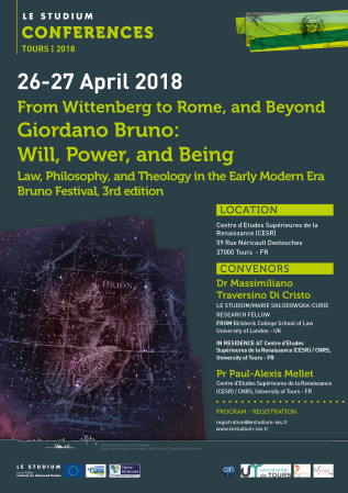 Giordano Bruno: Will, Power, and Being - Law, Philosophy, and Theology in the Early Modern Era